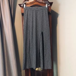 Long skirt with slit on a side